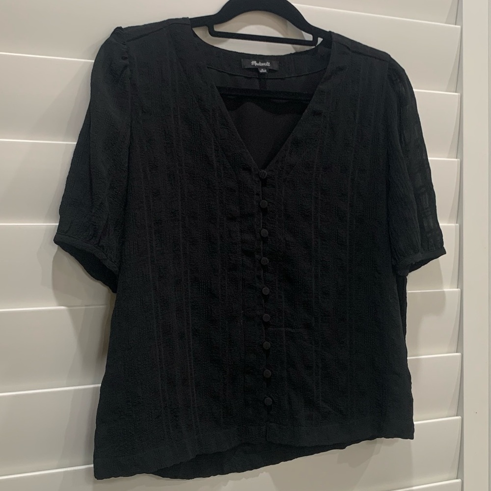 Madewell Black Blouse- Size M worn once